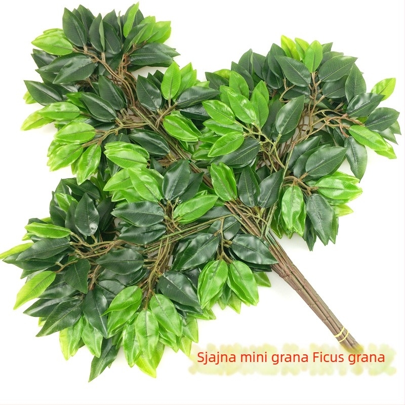 Simulirane biljke – lišće i grane banyana | Materijal: svila cvjetova | Proces: 21851032025 | Marka: Drugo | Upotreba: vjenčanja, otvoreni prostori, rekviziti za fotografije, kućna dekoracija