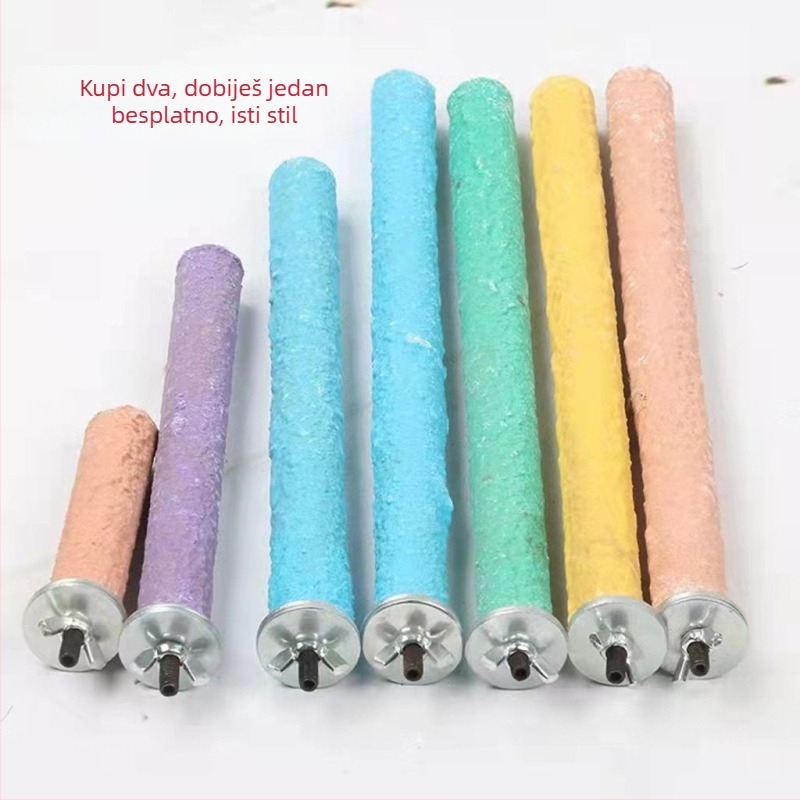 Igračka za papige za brusenje kandži i kljuna, stalak za sedenje, za odrasle ptice.