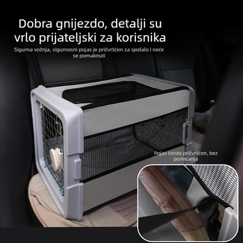 Sklopiva putna kućica za pse, prijenosna i prozračna, izdržljivo Oxford platno