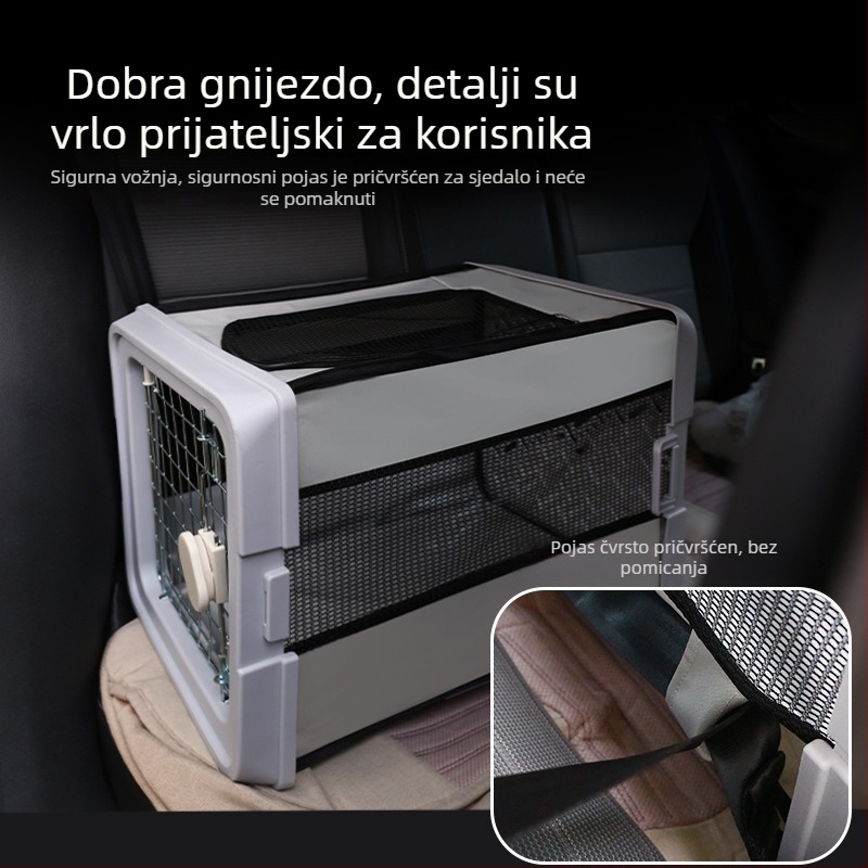 Sklopiva putna kućica za pse, prijenosna i prozračna, izdržljivo Oxford platno