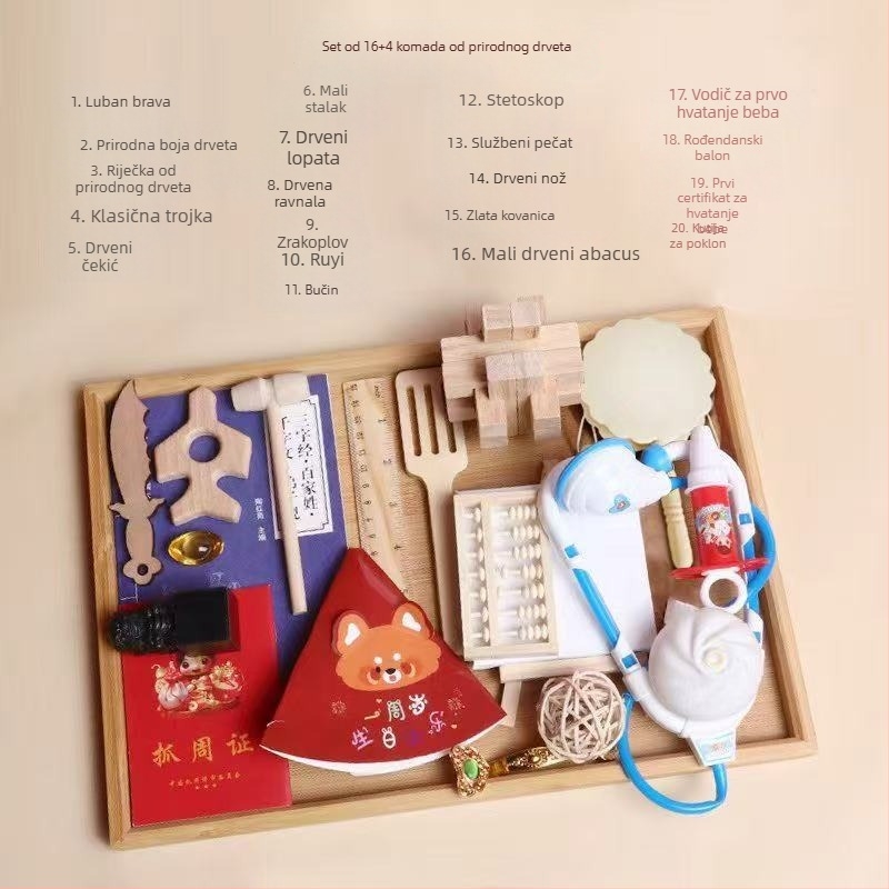 Blessings – Set rekvizita za prvi bebin rođendan, moderan kineski stil za uređenje prostora