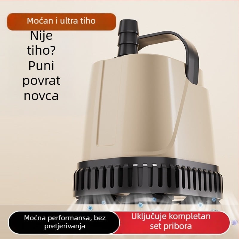 Podmorska pumpa za akvarij – donje usisavanje, filtracijska cirkulacija, iznimno tiha, ABS materijal, za izmjenu vode