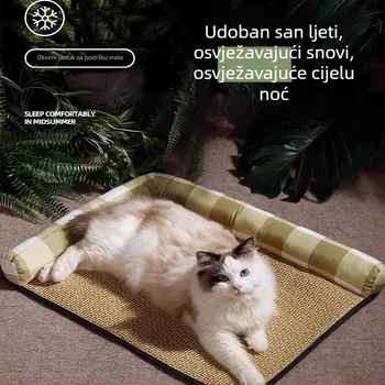 Mačje gnijezdo s madracem od ratana, hlađenje za ljeto, za spavanje tijekom cijele godine
