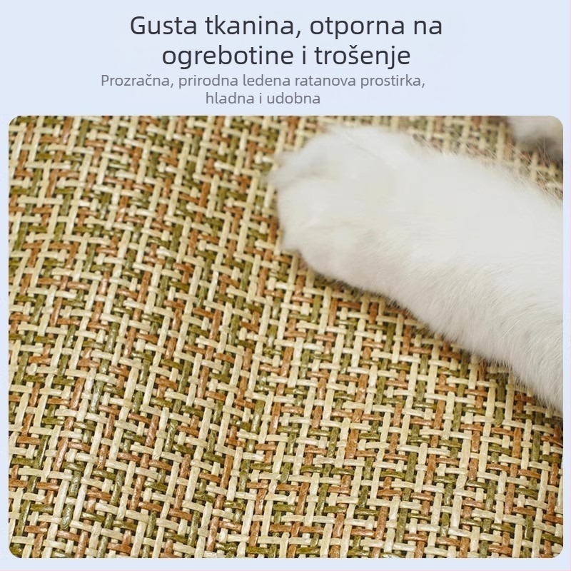 Mačje gnijezdo s madracem od ratana, hlađenje za ljeto, za spavanje tijekom cijele godine