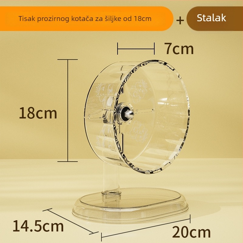 Trkački kotač za škrečera — tiho kolo s nosačem; materijal: plastika; nije uvozeno; privatna marka dostupna