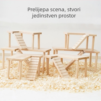Drvena platforma za hamster za ukrašavanje kaveza, masivno drvo, bez uvoza, marka: Drugo
