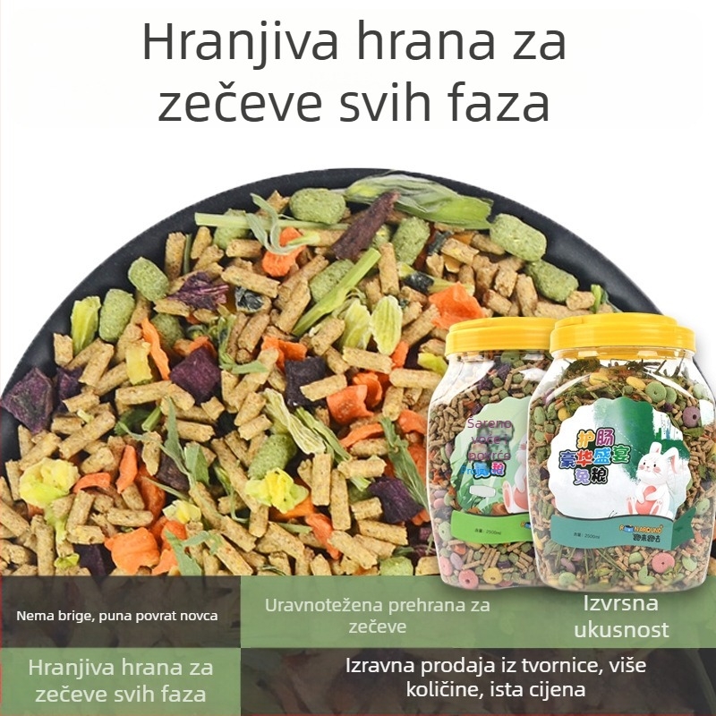 Suha hrana za zečeve i morčad — 800 g, Marka Running Around, Hrana za kućne ljubimce