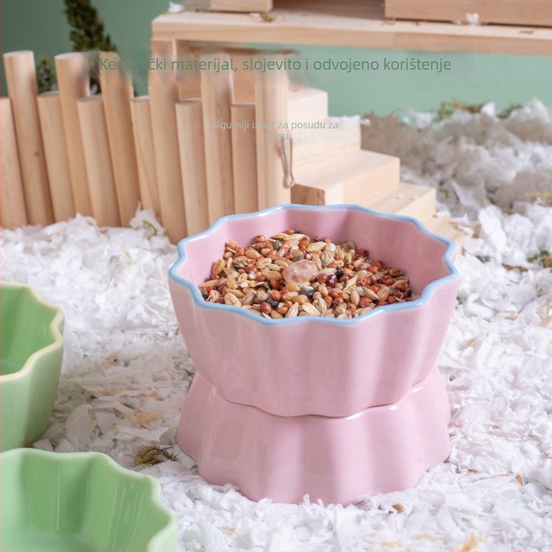 Keramička zdjela za hrčke, s dizajnom protiv prevrnuća, marka Shuo Ni, posuda za hranu kućnih ljubimaca