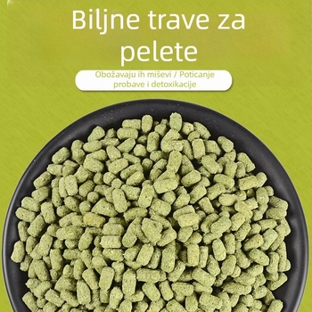 Suha hrana za mlade zečeve i guinejske svinje — lucernine pellete, 150 g, marka Running around