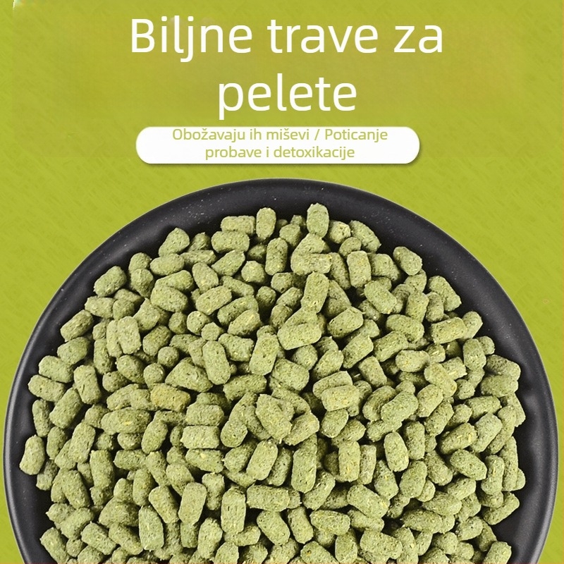 Suha hrana za mlade zečeve i guinejske svinje — lucernine pellete, 150 g, marka Running around