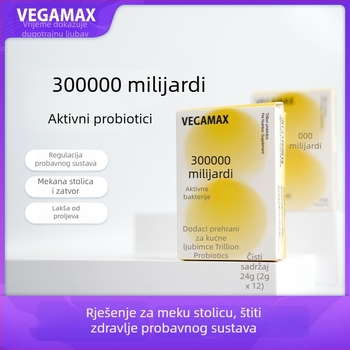 Vegamax Probiotici za kućne ljubimce – za pse i mačke, podržavaju probavu i reguliraju gastrointestinalni trakt, 24 g