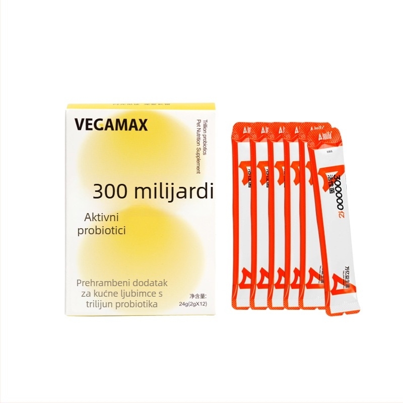 Vegamax Probiotici za kućne ljubimce – za pse i mačke, podržavaju probavu i reguliraju gastrointestinalni trakt, 24 g