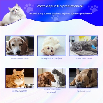 Probiotici za kućne ljubimce (mačke i psi), opće namjene, 50 g po kutiji, 100 kutija u kartonu, Xin daming marka
