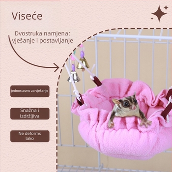 Hamster pamučno gnijezdo, ovalni oblik, zadržava toplinu, stil crtića