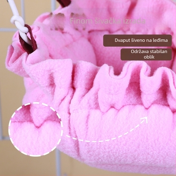 Hamster pamučno gnijezdo, ovalni oblik, zadržava toplinu, stil crtića