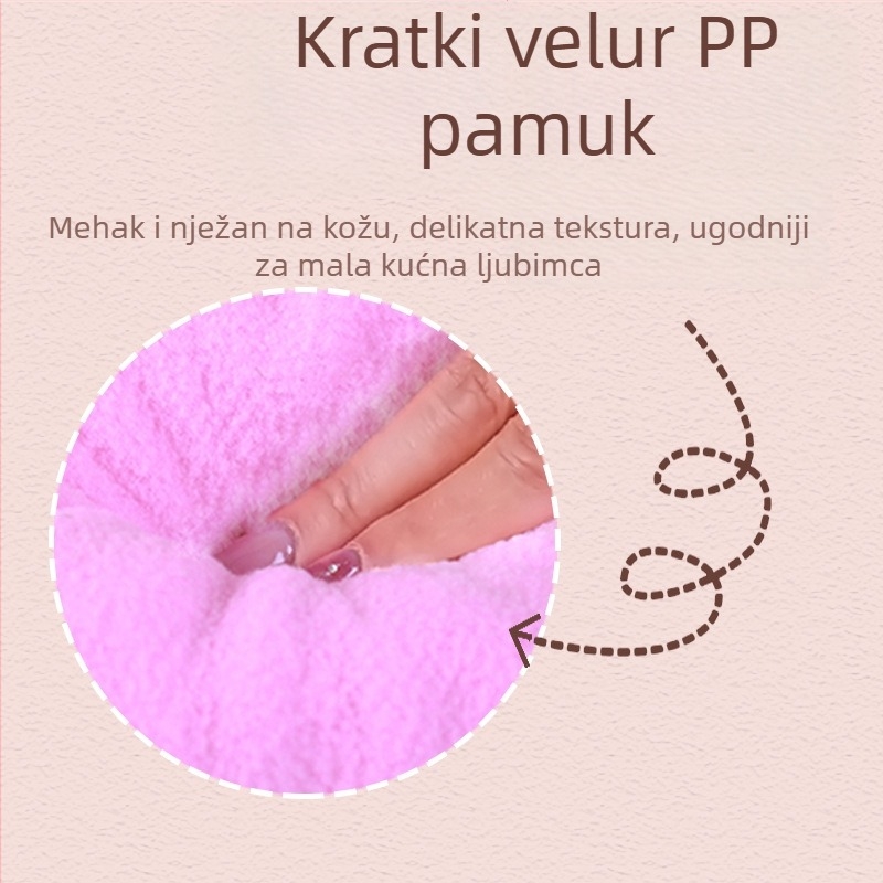 Hamster pamučno gnijezdo, ovalni oblik, zadržava toplinu, stil crtića