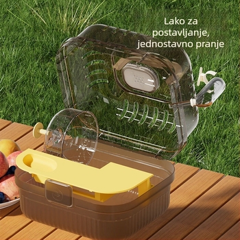 Kavez za hrčke – PP, kvadratnog oblika, ventiliran i prozračan, za unutarnju uporabu