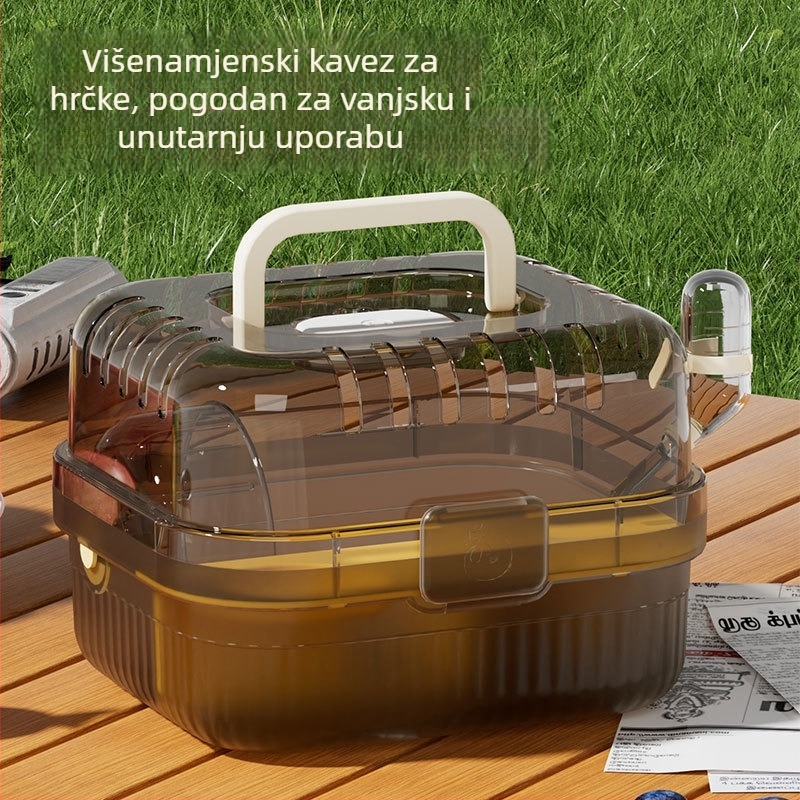 Kavez za hrčke – PP, kvadratnog oblika, ventiliran i prozračan, za unutarnju uporabu