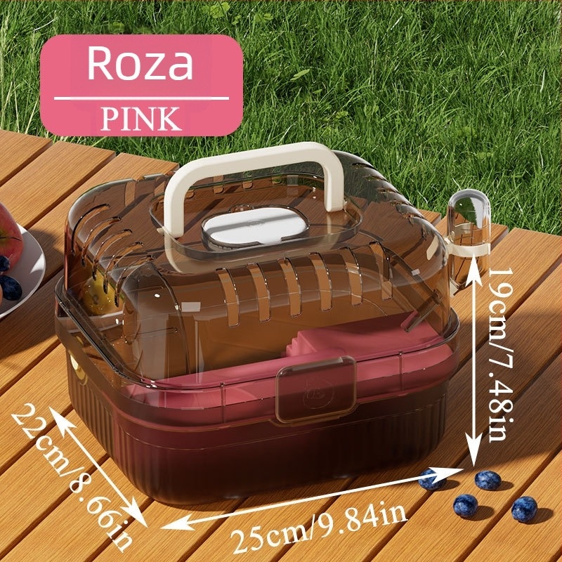 Kavez za hrčke – PP, kvadratnog oblika, ventiliran i prozračan, za unutarnju uporabu