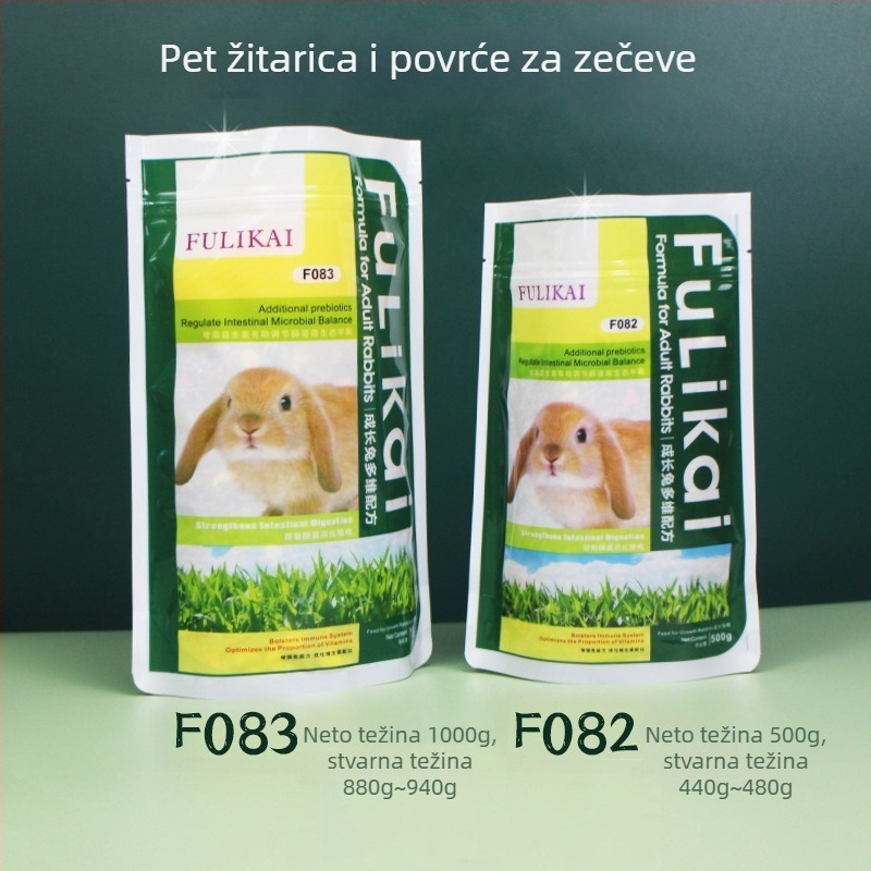 Suha hrana za zečeve i morčad – 500 g/1000 g, 70 pakiranja, za kućne ljubimce