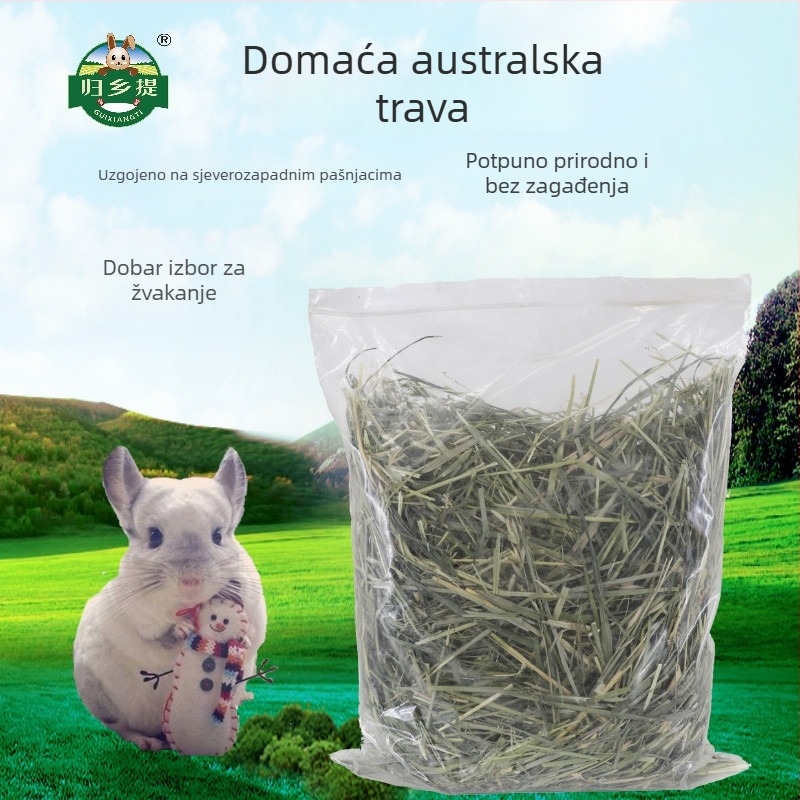 Homecoming suha hrana za zeke i činčile – sijeno od pšenice, 500 g, Ziplock vrećica, suho