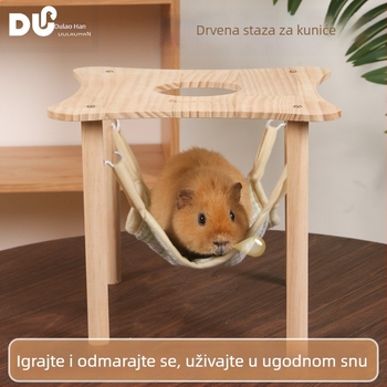 Drveni hamak za male kućne ljubimce, prilagodljiv
