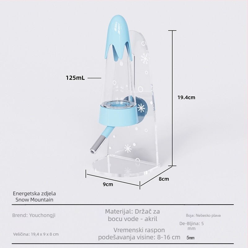 Zidna boca za vodu za hrčke, dvostruki distributer vode – Demon pet notes