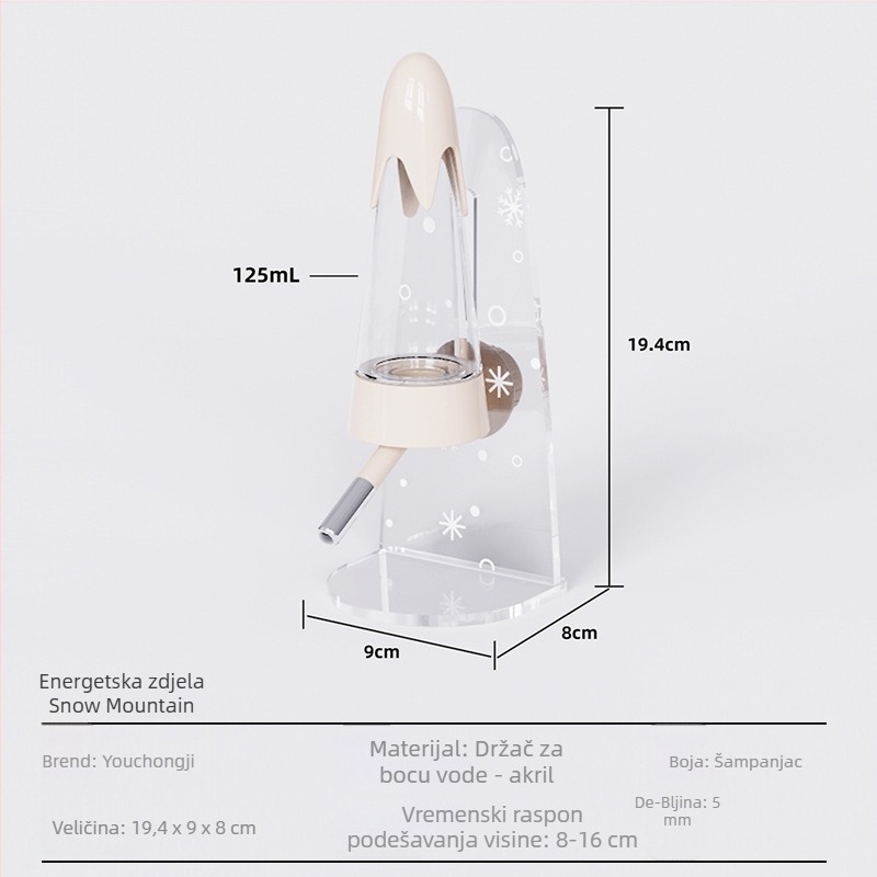 Zidna boca za vodu za hrčke, dvostruki distributer vode – Demon pet notes
