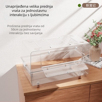 Demon Pet kavez za hamstera – plastični, unutarnja uporaba, rombasti oblik, za odmor i skrivanje, minimalistički stil