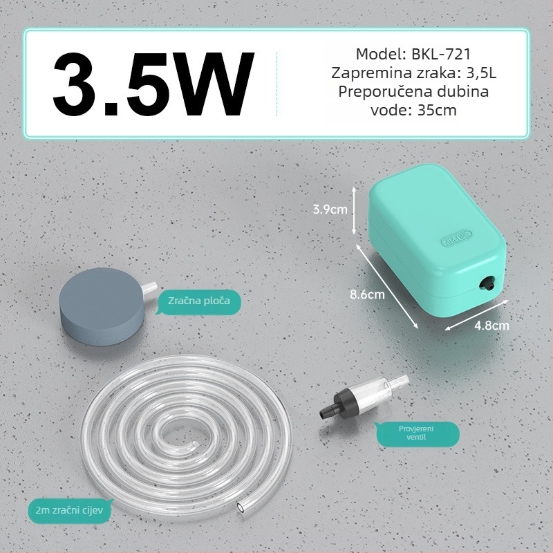 Akvarijska pumpa za kisik — tiho djelovanje, Marka Yinas, težina 176–706 g