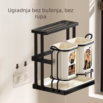 ABS materijal kuhinjski držač pribora s odvodnim košem, model ACF1490, skladištenje i odvodnjavanje, podrijetlo Kina