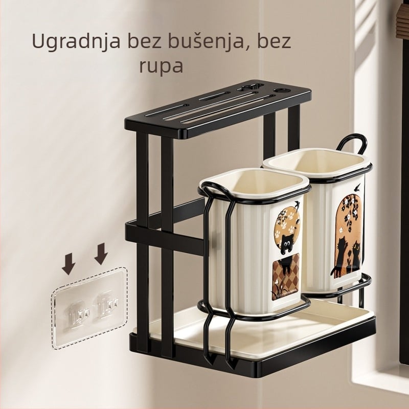 ABS materijal kuhinjski držač pribora s odvodnim košem, model ACF1490, skladištenje i odvodnjavanje, podrijetlo Kina