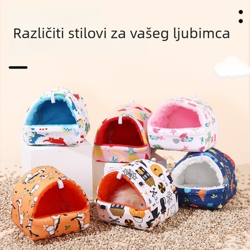 Hamster krevet s gnijezdom i hamakom | Četverosezonska upotreba, Materijal: tkanina + ovčja vuna, Marka: Jiawang yimiao