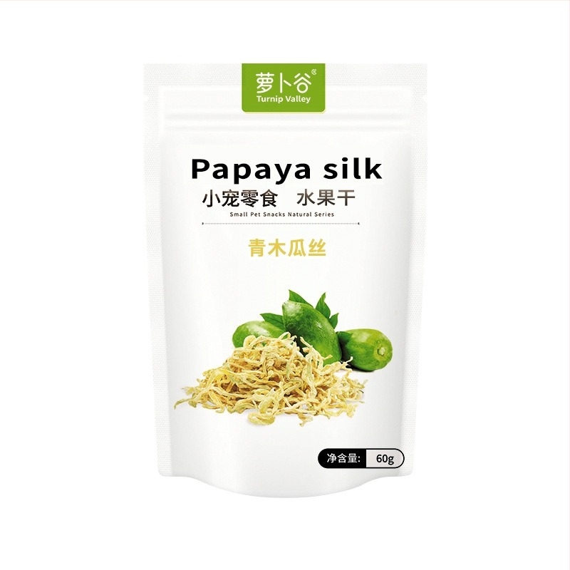 Carrot Valley papaja trakovi – suha hrana za mala kućna ljubimca, 60 g / 500 g