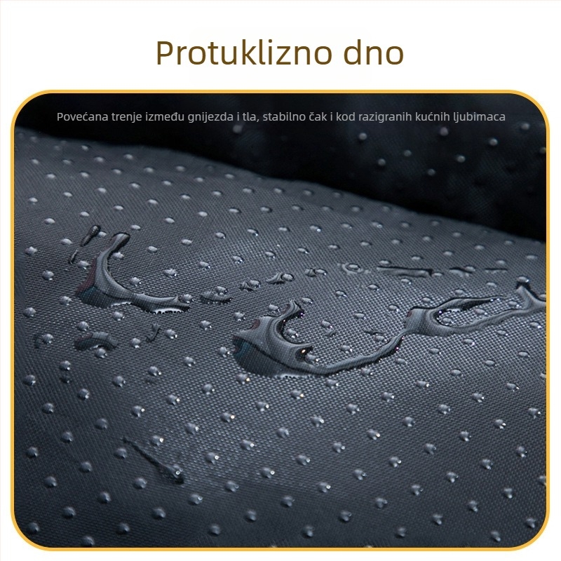 Hamsterovo toplo gnijezdo od PP pamuka, s flecom, debelo, ovalnog oblika, prenosno za unutarnju upotrebu, crtani stil