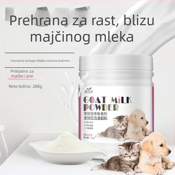 Daoliqi kozje mlijeko u prahu za kućne ljubimce 280 g — hranjivi dodatak za pse i mačke, opća upotreba, pakiranje 40 kom