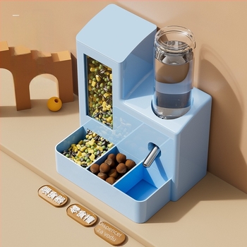 Automatska hranilica za hamsterе, posuda za vodu otporna na curenje, sve-u-jednom posuda za hranu i piće, protiv prevrnutja, kompatibilno sa syrijskim hamsterima