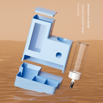 Automatska hranilica za hamsterе, posuda za vodu otporna na curenje, sve-u-jednom posuda za hranu i piće, protiv prevrnutja, kompatibilno sa syrijskim hamsterima