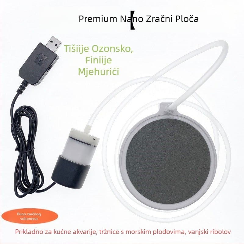 Tihi oksigen pumpa za akvarij - Veliki volumen zraka, Podesiva (Značka: Domaća marka; Uvoz: Ne; Težina: Drugo)