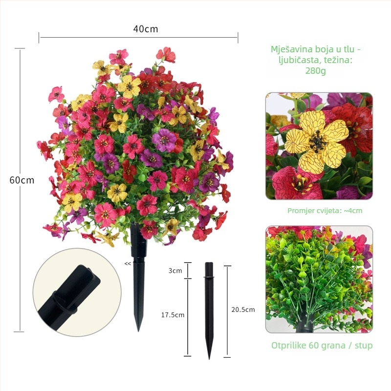 Simulirano ljubičasto stablo bonsai u loncu, plastika, injekcijsko oblikovanje, sorte: ljubičasta i lavanda, za unutarnju dekoraciju, vjenčanja i rekvizite za fotografiranje