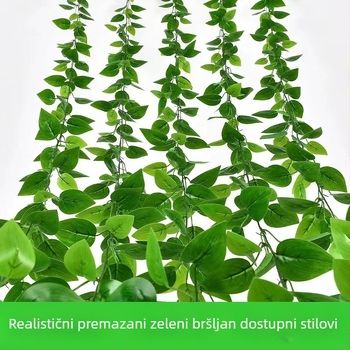 Umjetna zelena: pothos, rattan i Turtle Back za zidnu dekoraciju; Materijal: plastika; Procesi: šabloniranje, reljefno oblikovanje, injekcijsko oblikovanje; Upotreba: vjenčanja, vanjski prostori, rekviziti za fotografiranje, kućna dekoracija