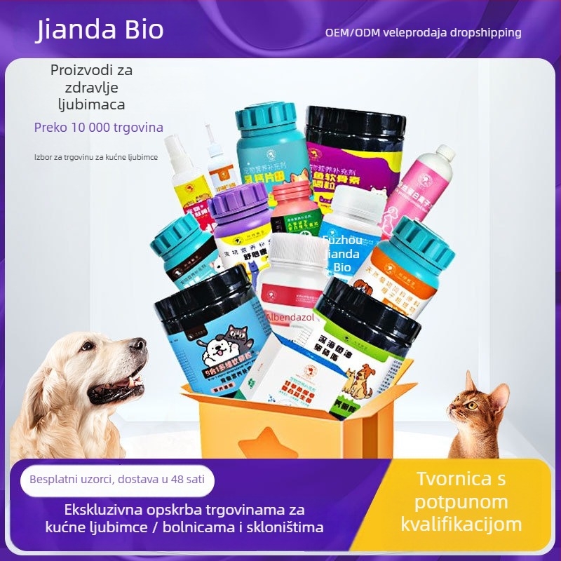 Zdravstveni dodaci za kućne ljubimce: multivitaminski tableti s probioticima za mačke, pse, male ljubimce i ljuskare; kontrola dlaka; pakiranje 200 komada