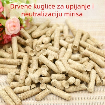 Stelja od borovih peleta s aktivnim ugljenom, deodorirajuća i upijajuća vlagu, u rasutom pakiranju