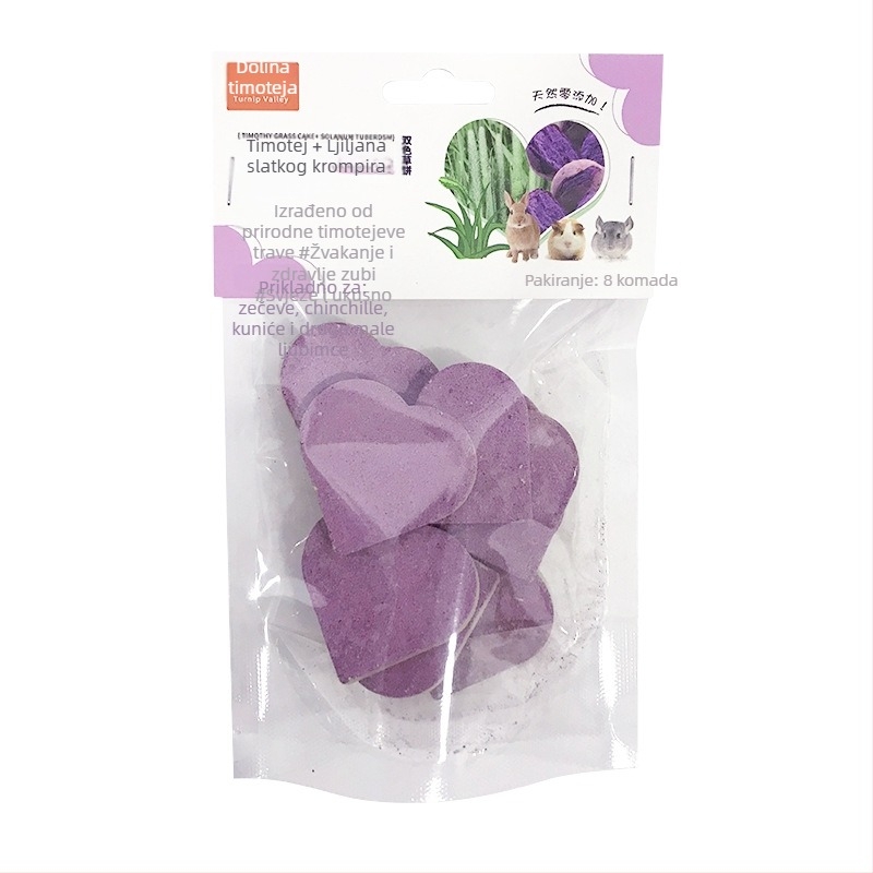 Suha hrana — Čisti timotijski travnjak kolač za zečeve, činčile, hrčke i morsku svinju — 130 g — Radish Valley