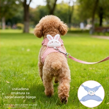 Set povodac i hama za mačku i psa, vest stil, poliester, LH marka