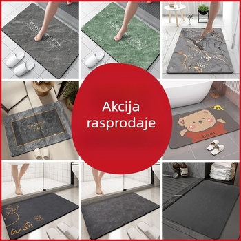 Kupaonski prostir za pod – poliester vlakno, ručno pranje, geometrijski uzorak, moderan minimalistički stil