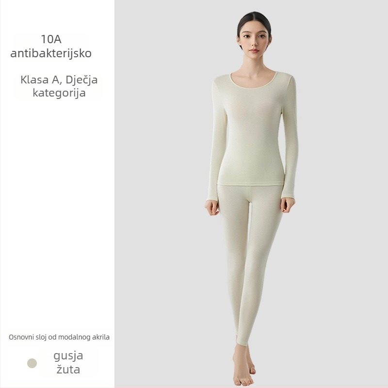 Ženski modalni termalni set za bazni sloj – tanak, jednostruki sloj, zagrijavanje, antibakterijski, 51,5% modal