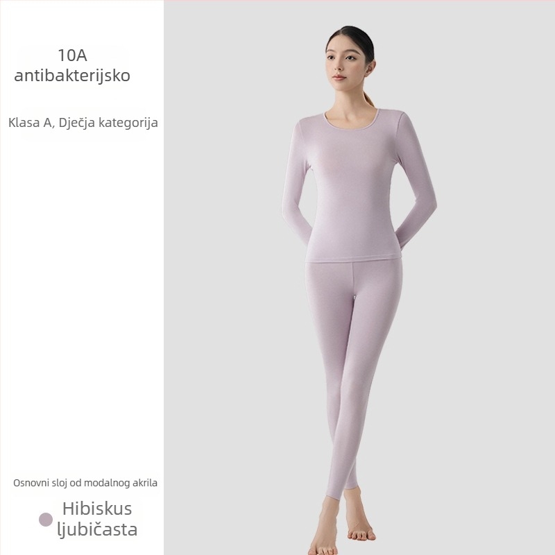 Ženski modalni termalni set za bazni sloj – tanak, jednostruki sloj, zagrijavanje, antibakterijski, 51,5% modal