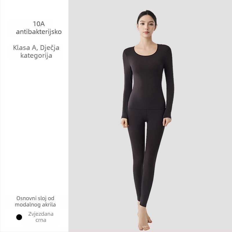 Ženski modalni termalni set za bazni sloj – tanak, jednostruki sloj, zagrijavanje, antibakterijski, 51,5% modal
