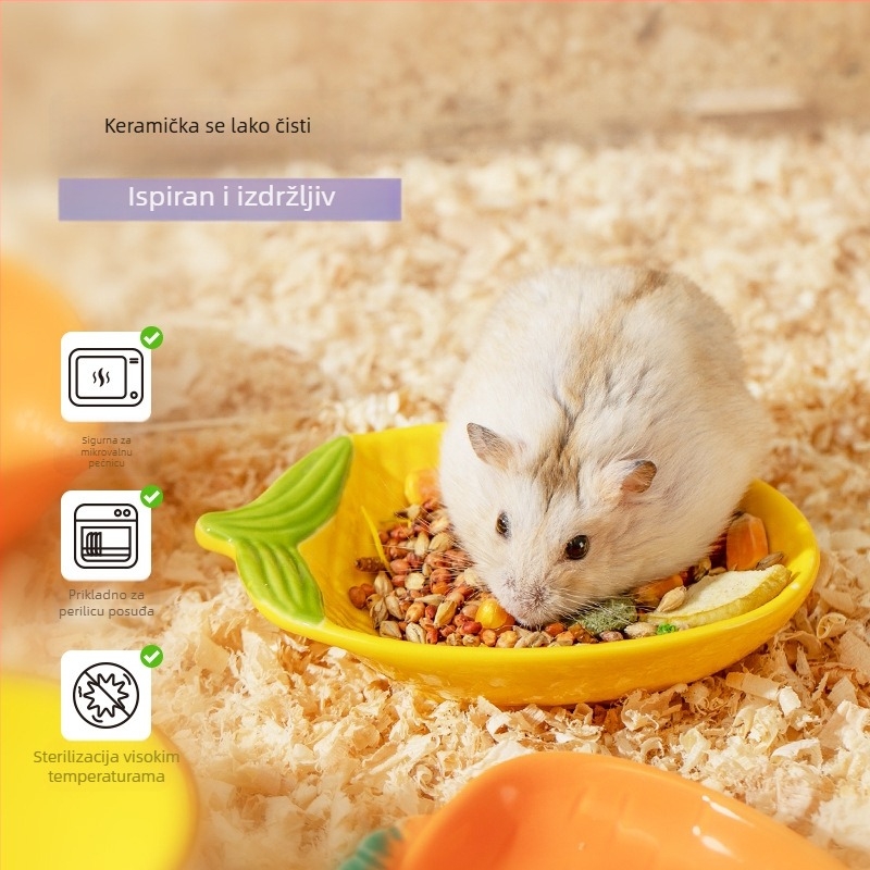 Hamster keramička zdjela za hranu (Materijal: keramika; Marka: Star Rice Ceramics; Kategorija: oprema za kućne ljubimce; Uvoz: Ne)